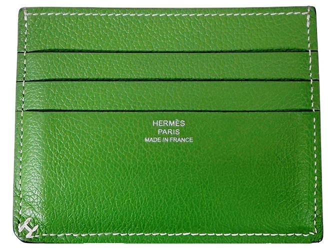 Hermès Celiere Logo Twill Kartenetui Vert Yucca Green - Ansicht 2