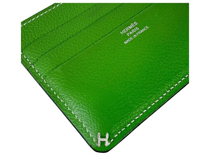 Hermès Celiere Logo Twill Kartenetui Vert Yucca Green - Ansicht 8