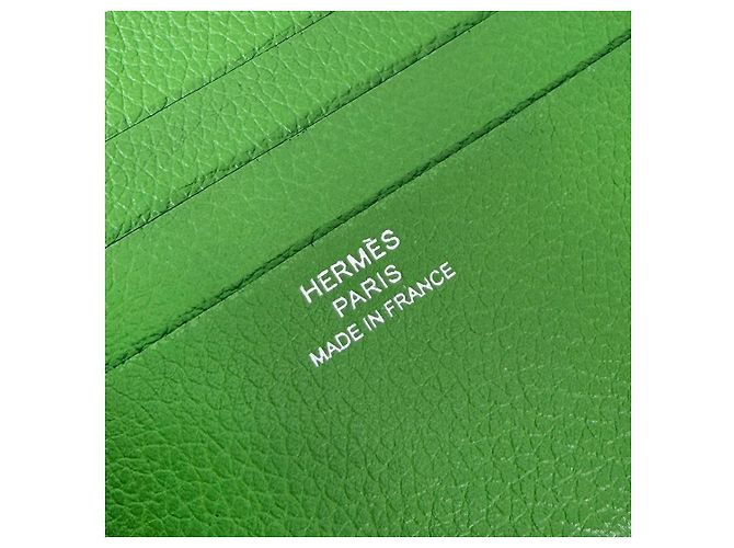 Hermès Celiere Logo Twill Kartenetui Vert Yucca Green - Ansicht 9