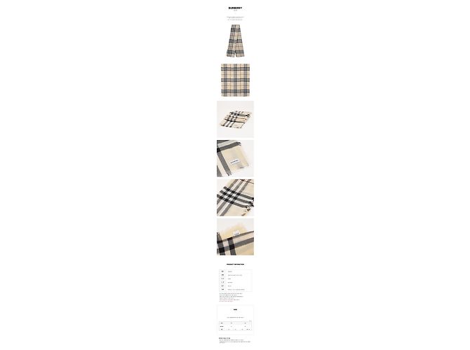 Burberry Sciarpa in lana a quadri giganti - vista 11