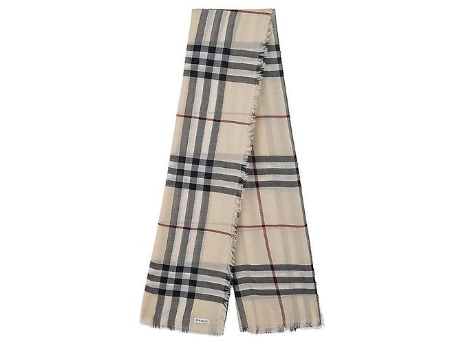 Burberry Sciarpa in lana a quadri giganti - vista 9