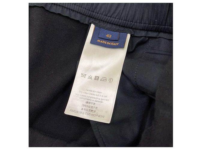 Louis Vuitton Embroidered Wool Blend Pants Black - view 10