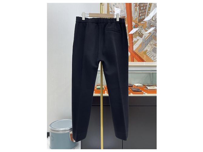 Louis Vuitton Embroidered Wool Blend Pants Black - view 5