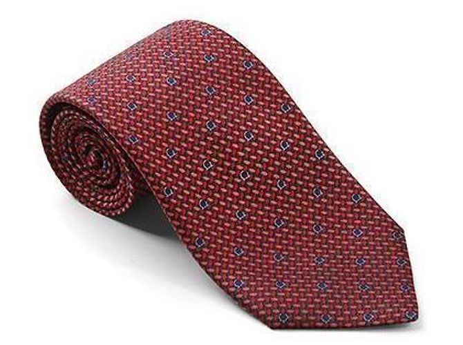 Cravatta di seta rossa Salvatore Ferragamo - vista 3