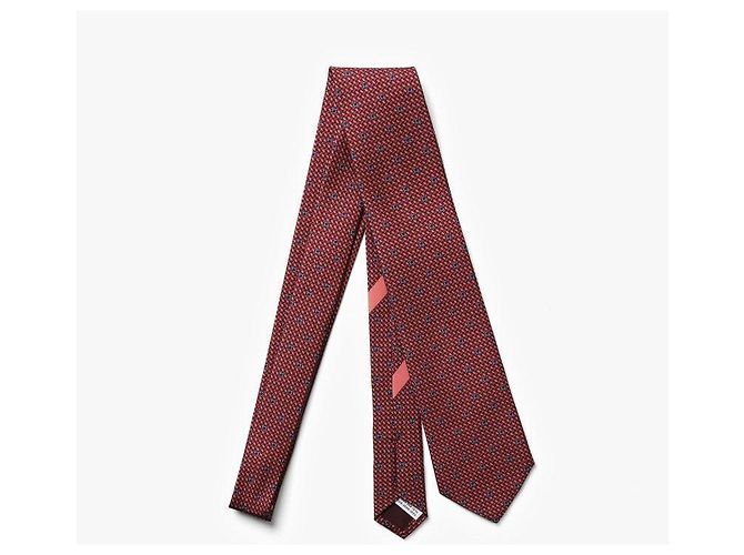 Cravatta di seta rossa Salvatore Ferragamo - vista 5