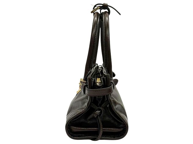 Prada Mini Tote Bag aus braunem Leder - Ansicht 6