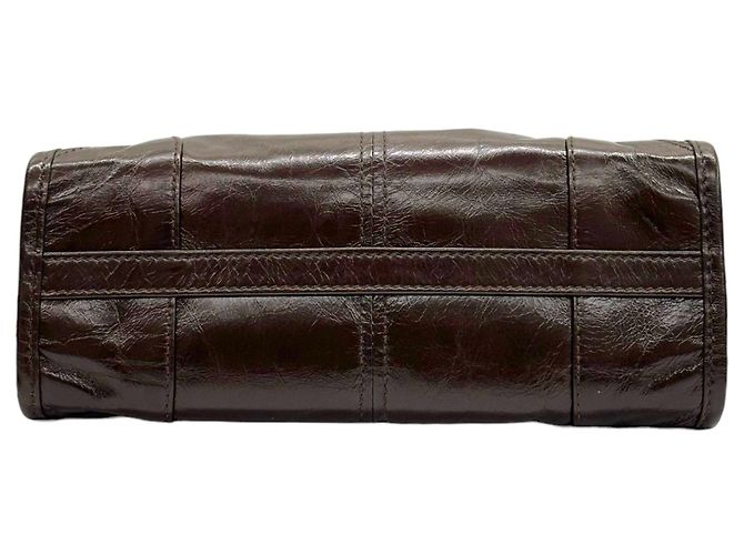 Prada Mini Tote Bag aus braunem Leder - Ansicht 8
