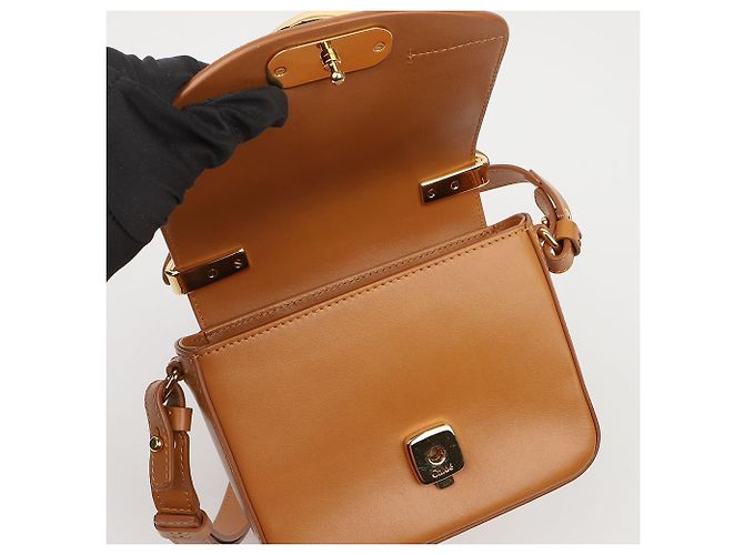 Chloé Mini Tote Camel Shoulder Bag - vista 10