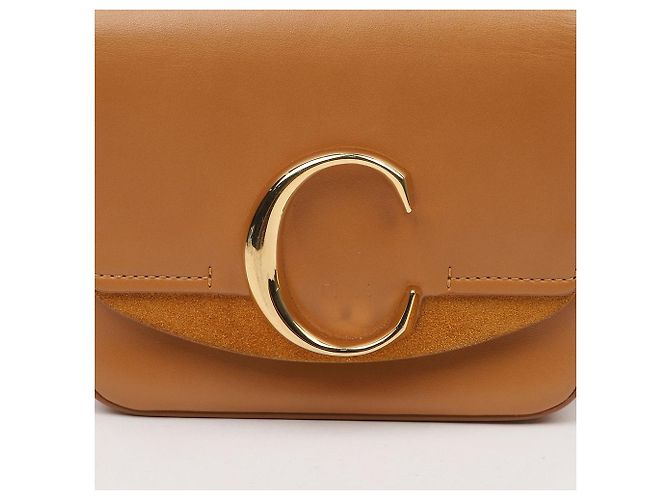 Chloé Mini Tote Camel Shoulder Bag - vista 3
