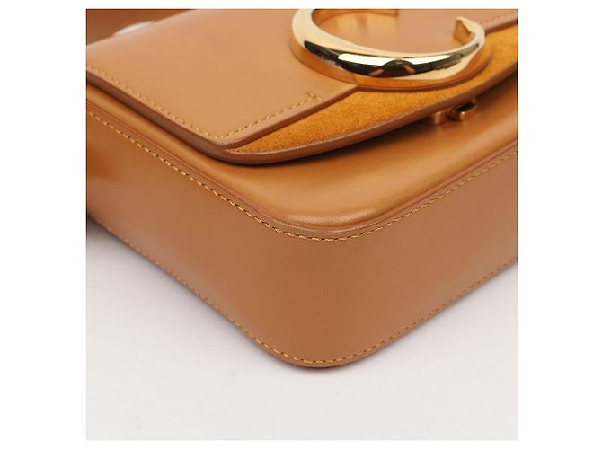Chloé Mini Tote Camel Shoulder Bag - vista 8