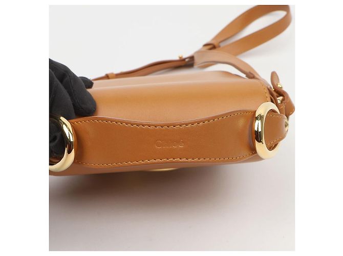 Chloé Mini Tote Camel Shoulder Bag - vista 9