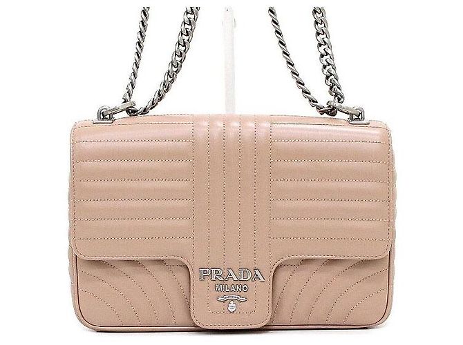 Prada Diagram Large Silver Chain Shoulder Bag and Crossbody Bag - vista 2