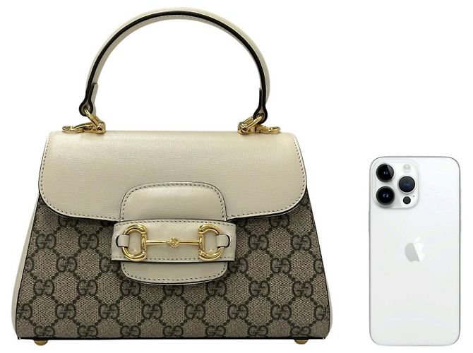 Gucci Horsebit Beige/Ebony GG Supreme - vista 3