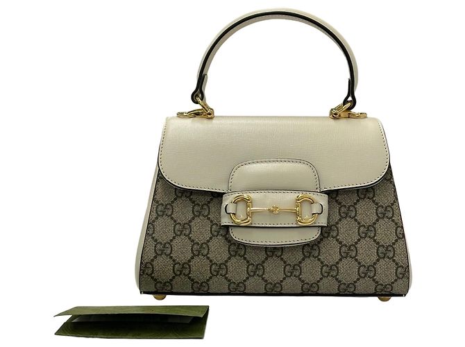 Gucci Horsebit Beige/Ebony GG Supreme - vista 4