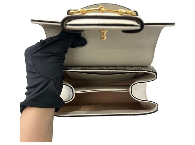 Gucci Horsebit Beige/Ebony GG Supreme - vista 8
