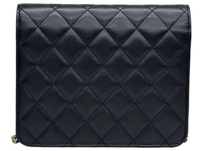 Chanel Classic WOC Square Lambskin Black Gold Series - vista 9