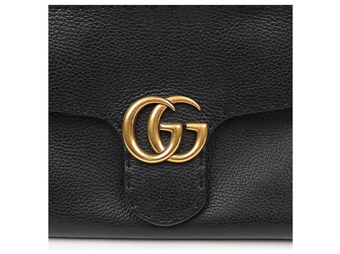 Gucci Borsa a spalla Mini Tote GG Marmont Nera - vista 3