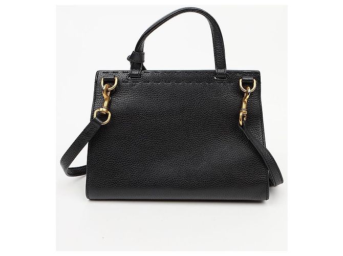 Gucci Borsa a spalla Mini Tote GG Marmont Nera - vista 4