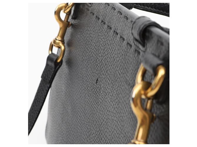 Gucci Borsa a spalla Mini Tote GG Marmont Nera - vista 5