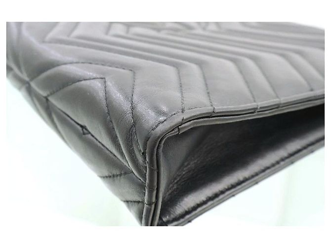 Gucci Clutch Marmont Matelassé Black Gold - vista 6