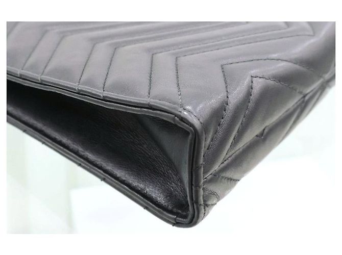 Gucci Clutch Marmont Matelassé Black Gold - vista 7