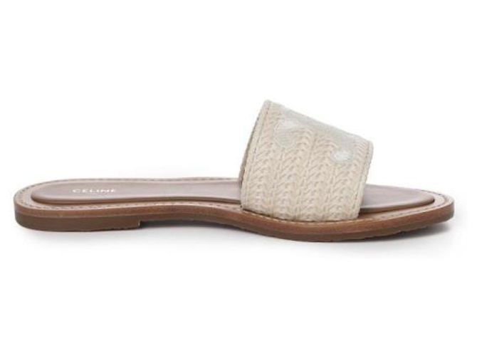 Céline Mules aus bestickter Baumwollcanvas - Ansicht 4
