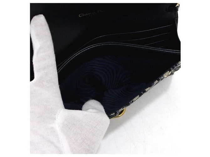 Dior Borsa a tracolla e crossbody Oblique Saddle Long Chain Wallet - vista 8