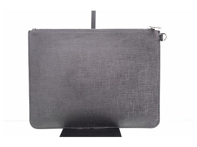 Givenchy Clutch Pochette con Logo Ricamato Nero - vista 3