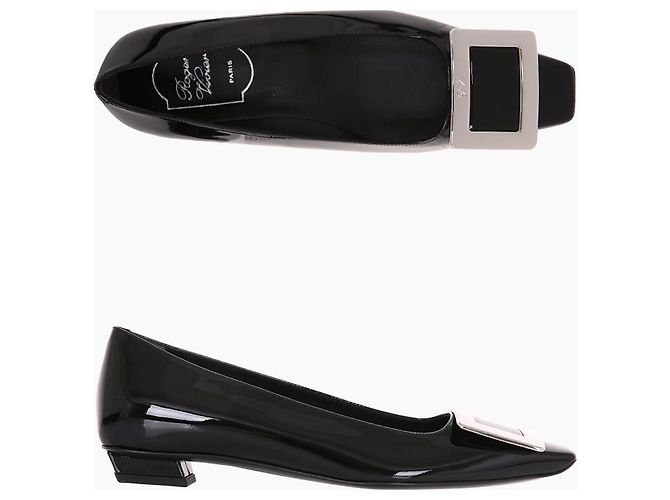 Roger Vivier Décolleté Bell Bivière Black Low Heel Pumps - vista 2