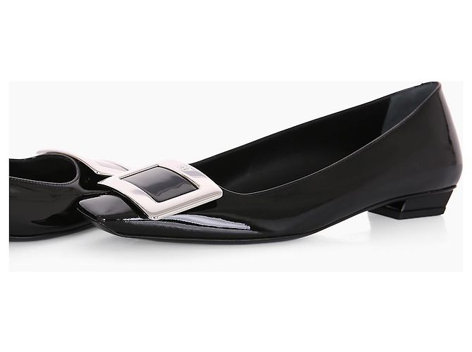 Roger Vivier Décolleté Bell Bivière Black Low Heel Pumps - vista 7