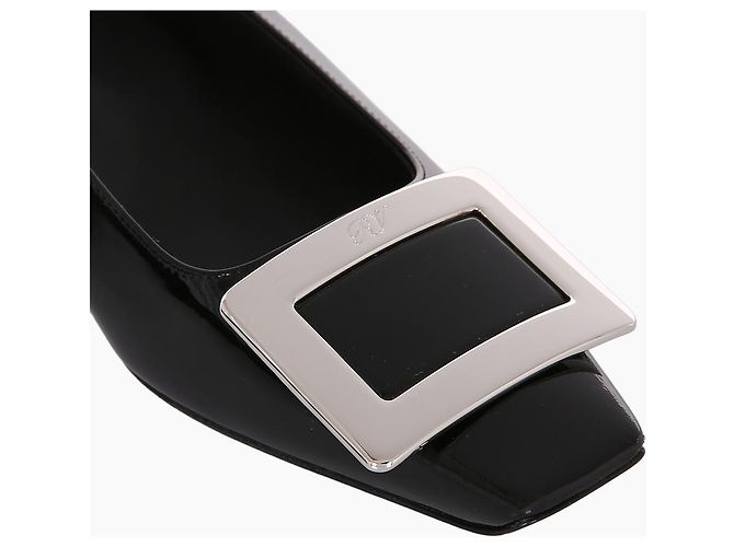 Roger Vivier Décolleté Bell Bivière Black Low Heel Pumps - vista 8