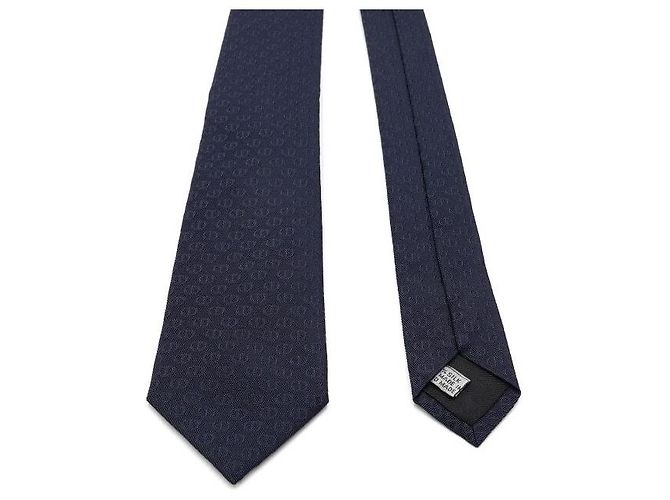 Dior CD Icon Seidenkrawatte Marineblau - Ansicht 3