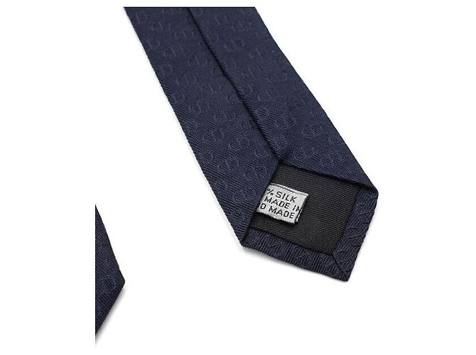 Dior CD Icon Seidenkrawatte Marineblau - Ansicht 4