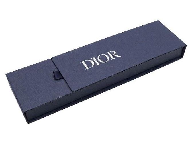 Dior CD Icon Seidenkrawatte Marineblau - Ansicht 7