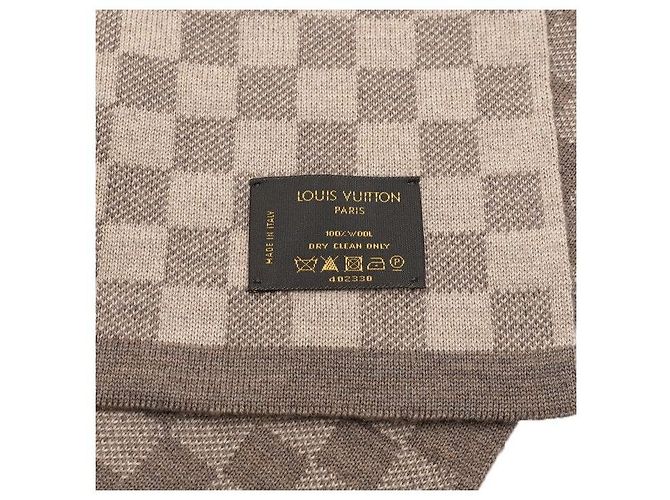 Louis Vuitton Sciarpa Muffler Damier in lana marrone - vista 6