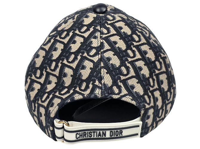 Cappello Dior Oblique Beige in Cotone - vista 3