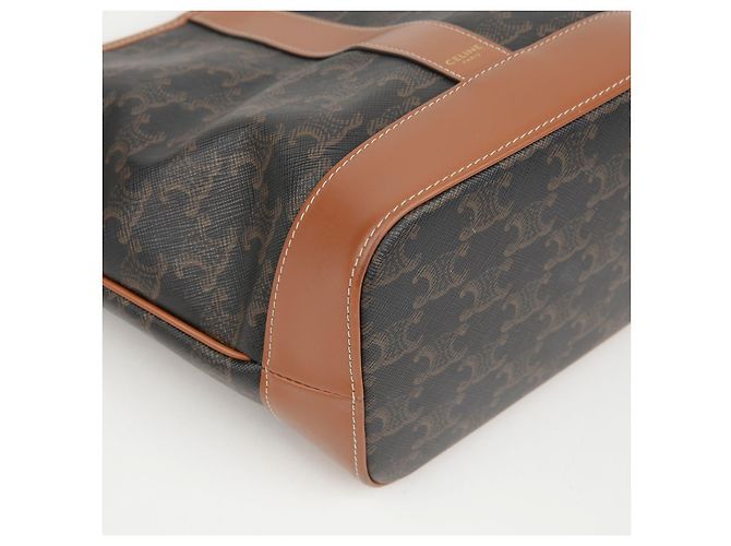 Céline Picca borsa secchiello Trompe in tela e vitello - vista 7