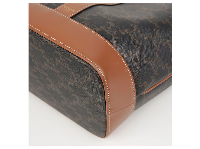 Céline Picca borsa secchiello Trompe in tela e vitello - vista 8