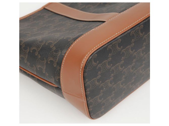 Céline Picca borsa secchiello Trompe in tela e vitello - vista 9