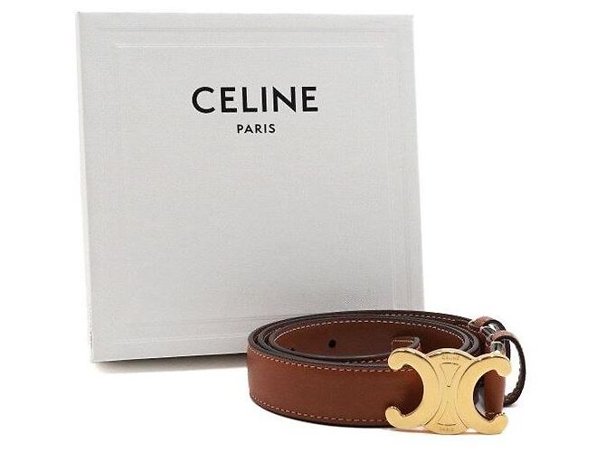 Céline Gürtel Tan aus Kalbsleder - Ansicht 9