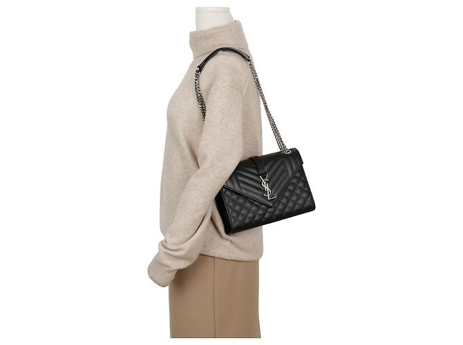Autre Marque Sac à chaîne moyen enveloppe Monogram Noir - vue 11