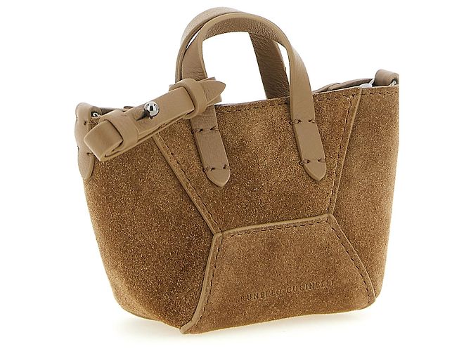 Brunello Cucinelli Accessori in pelle di vitello marrone - vista 3