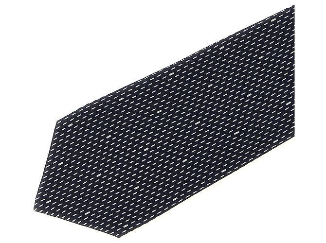 Autre Marque Cravatta in seta blu a pois SAINT LAURENT - vista 3