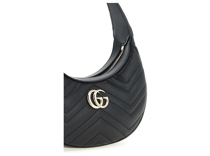 Gucci Borsa a tracolla in vitello nero - vista 3