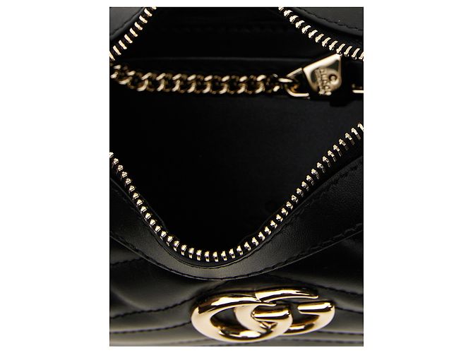 Gucci Borsa a tracolla in vitello nero - vista 4