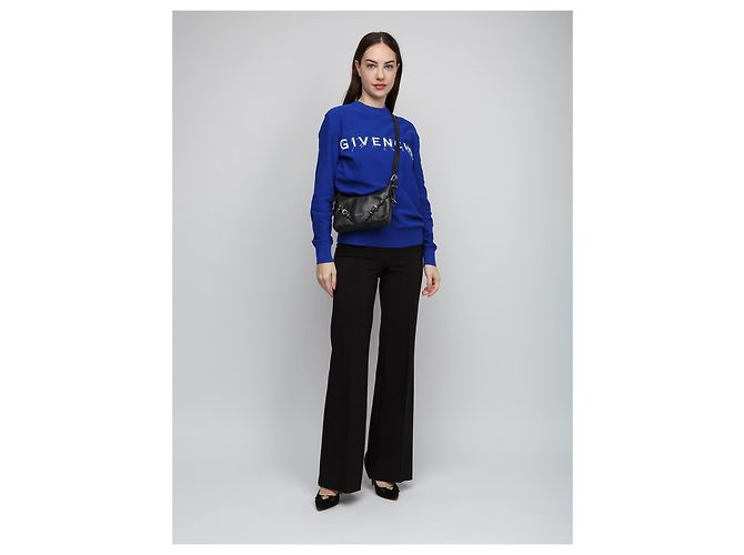 Givenchy Borsa a tracolla in pelle di vitello grigia - vista 5