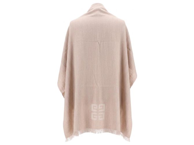 Sciarpa Givenchy in lana e cashmere beige - vista 2