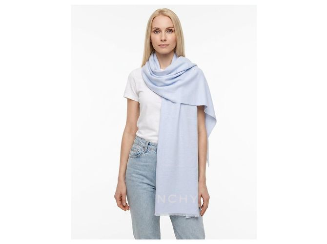 Bufanda Givenchy azul de lana y seda - vista 3