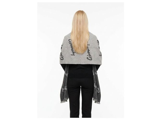 Givenchy Woll und Kaschmir Schal Grau - Ansicht 4