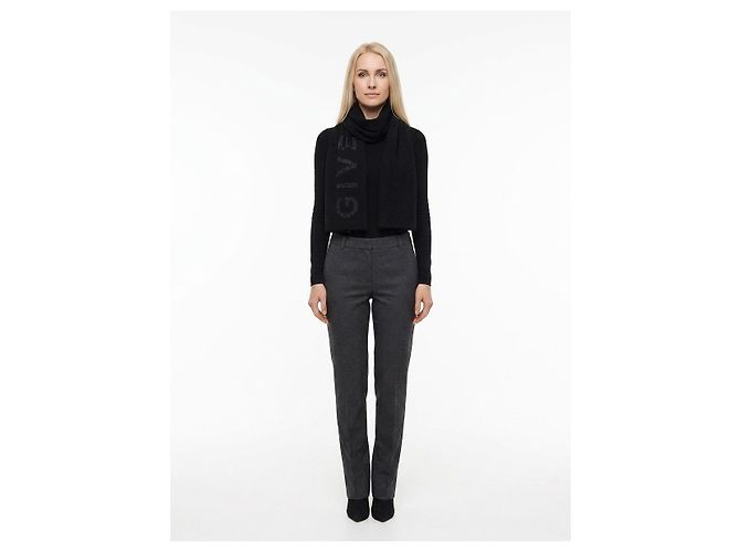 Sciarpa Givenchy nera in lana e cashmere - vista 3